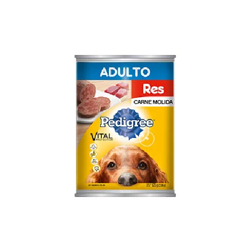 Pedigree de carne de res picada