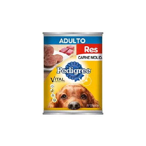 Pedigree de carne de res picada