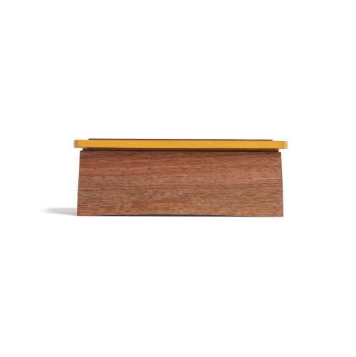Caja trapecial amarilla
