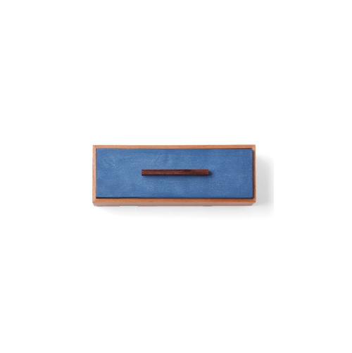 Caja rectangular azul