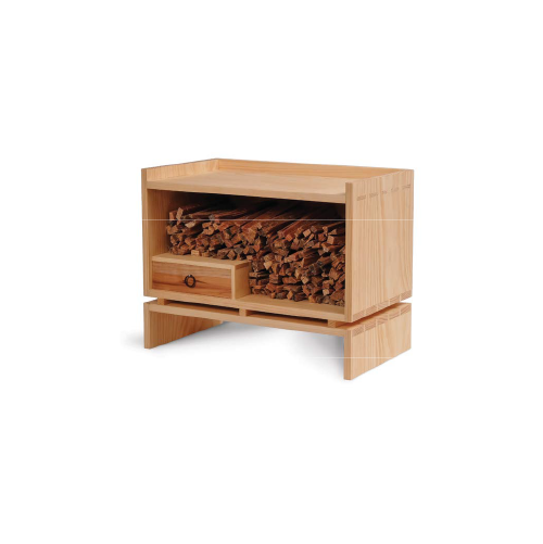 Caja abierta natural con compartimento