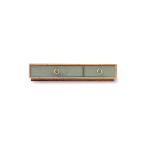 Caja con compartimentos verde