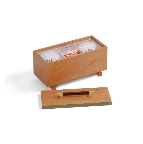 Caja rectangular con compartimentos