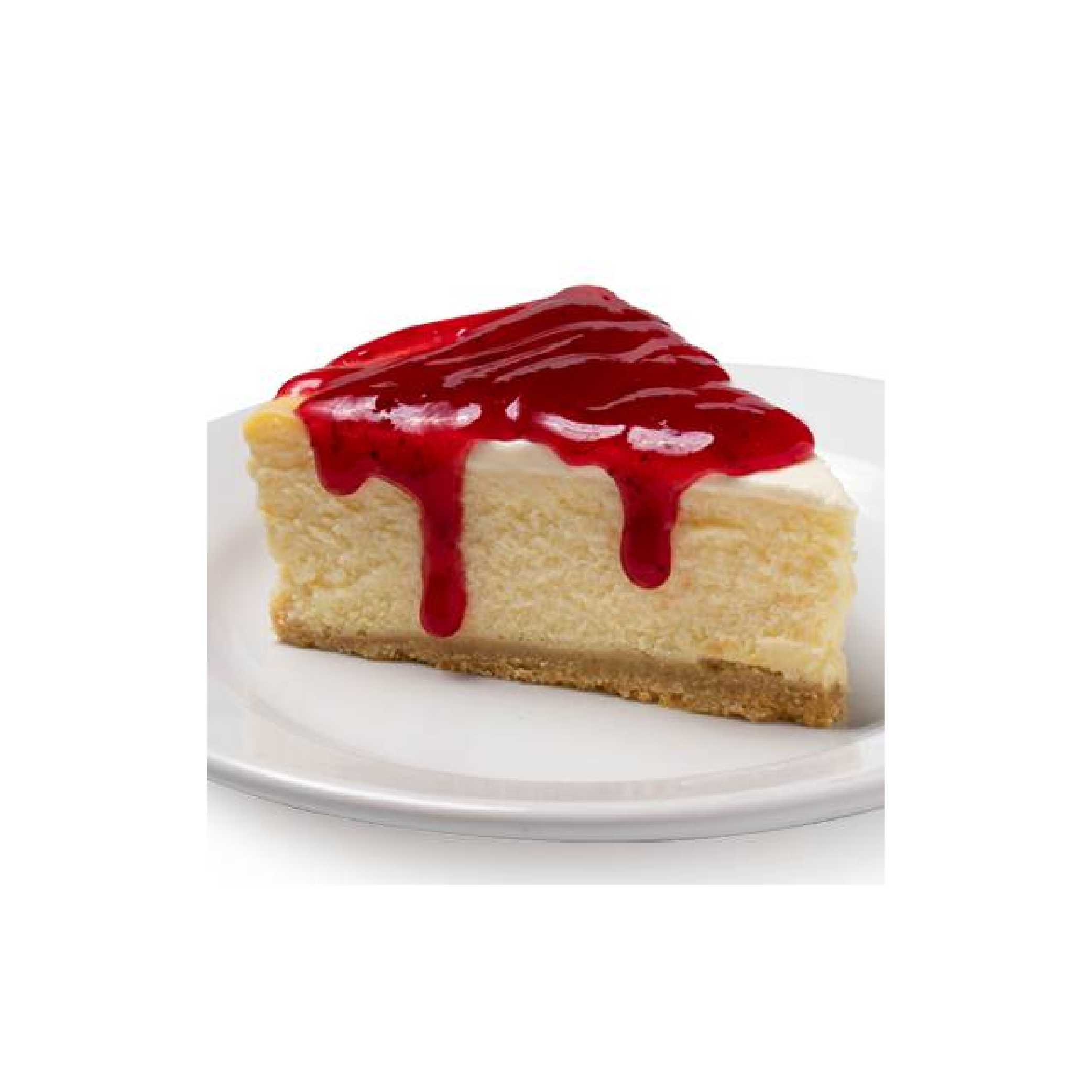 Rebanada cheescake con fresa