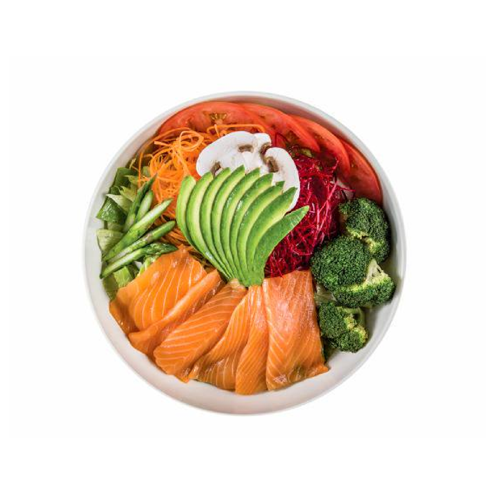 Ensalada Yasai con salmón fresco