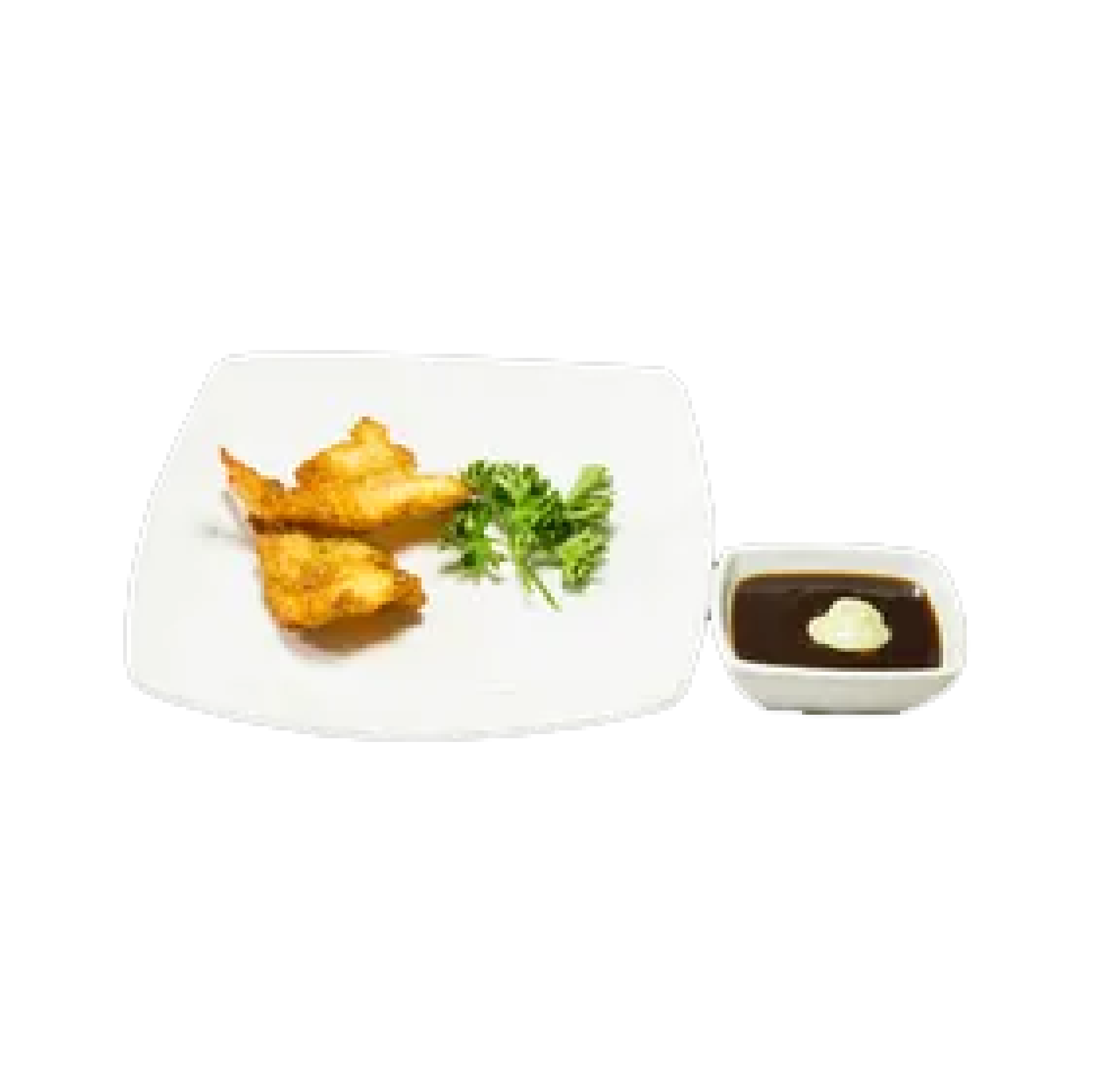 Kushiage de camarón y filadelfia