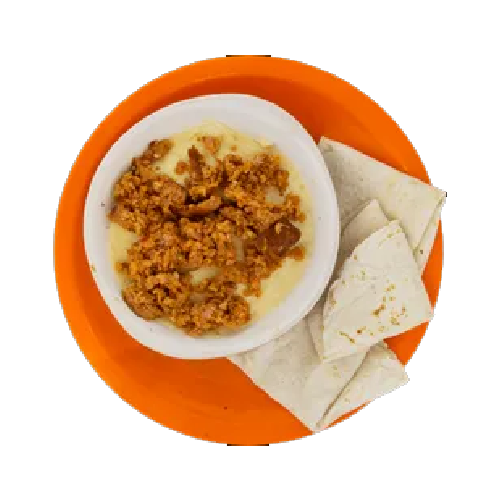 Queso fundido con chorizo