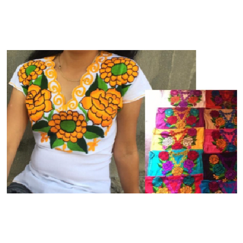Blusa Zinacantan Gerbera