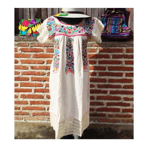 Vestido Encaje Mano