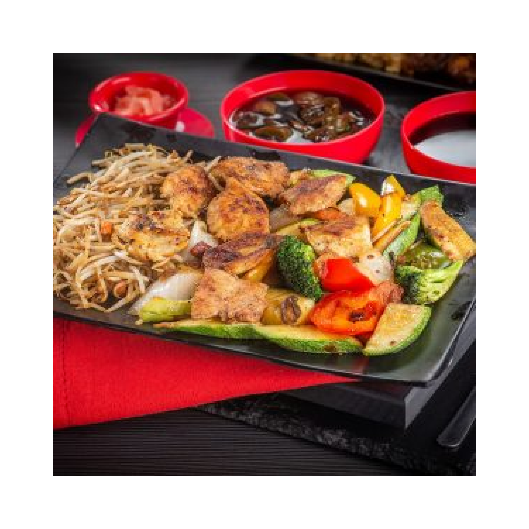 Teppanyaki de pollo