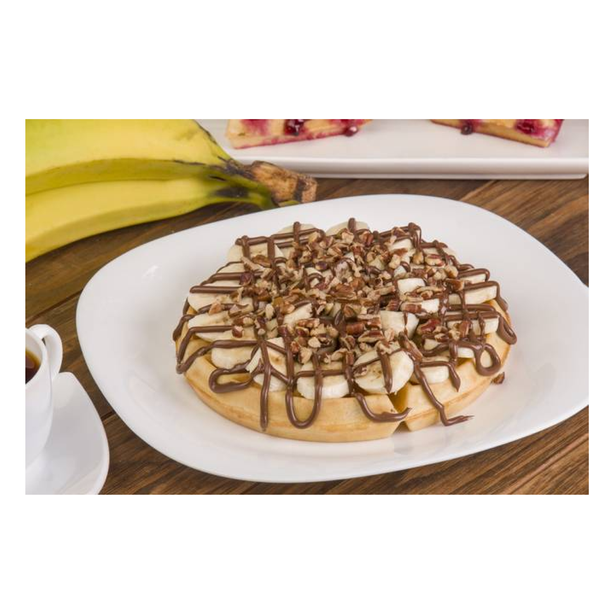 Waffle Nutella y plátano