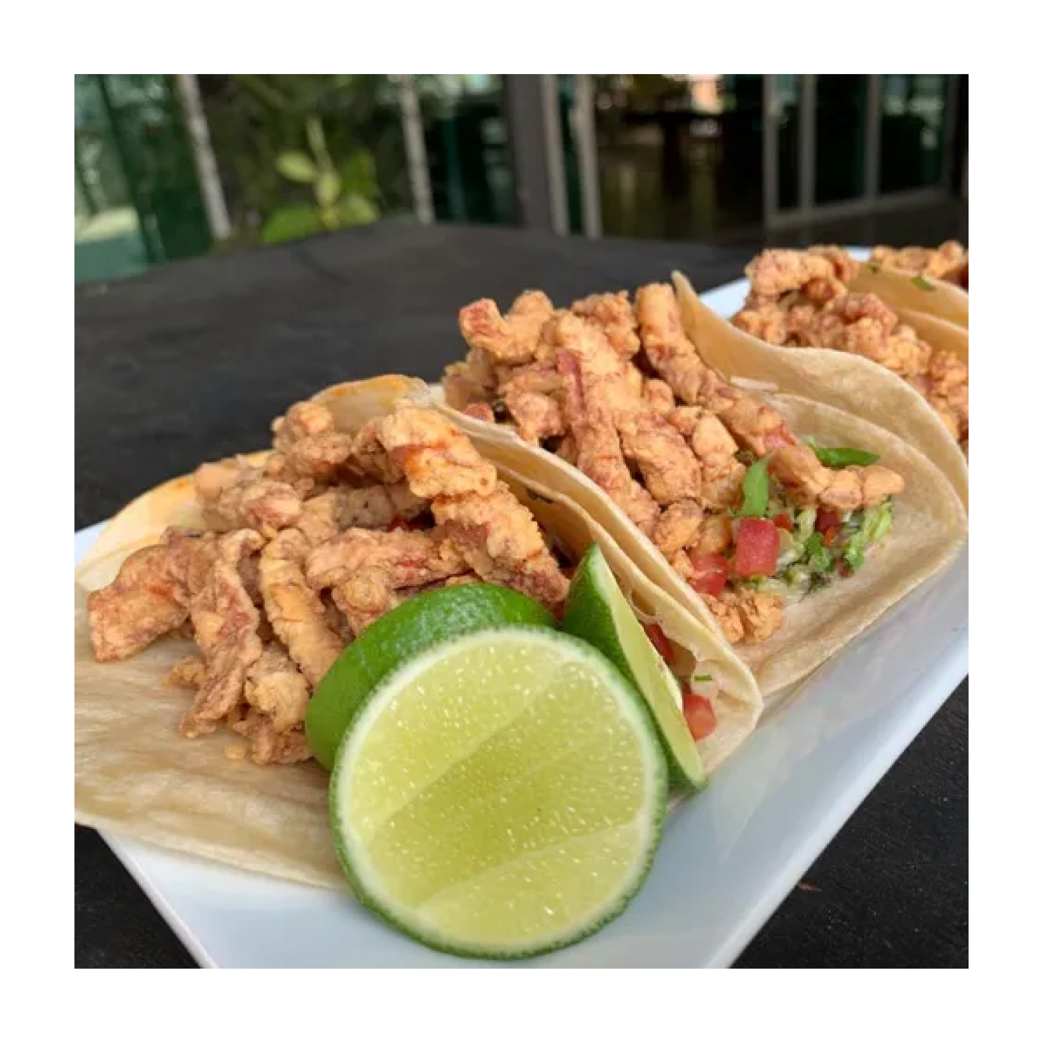 Tacos de carnitas de atún