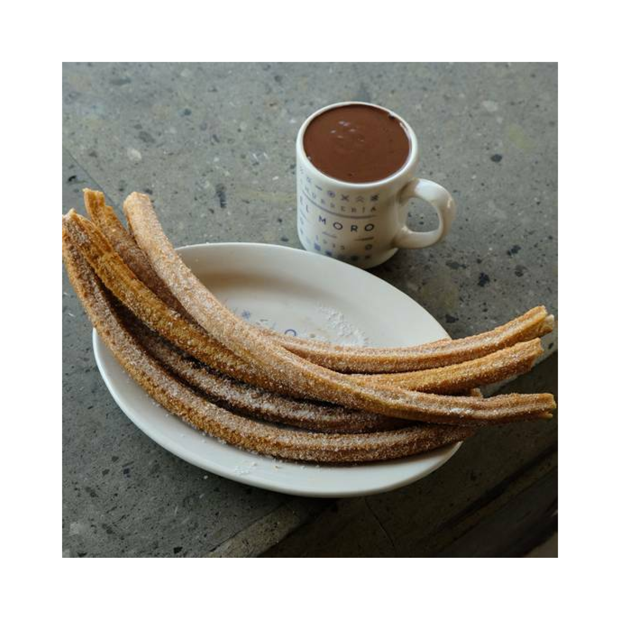 Chocolate español + 4 churros