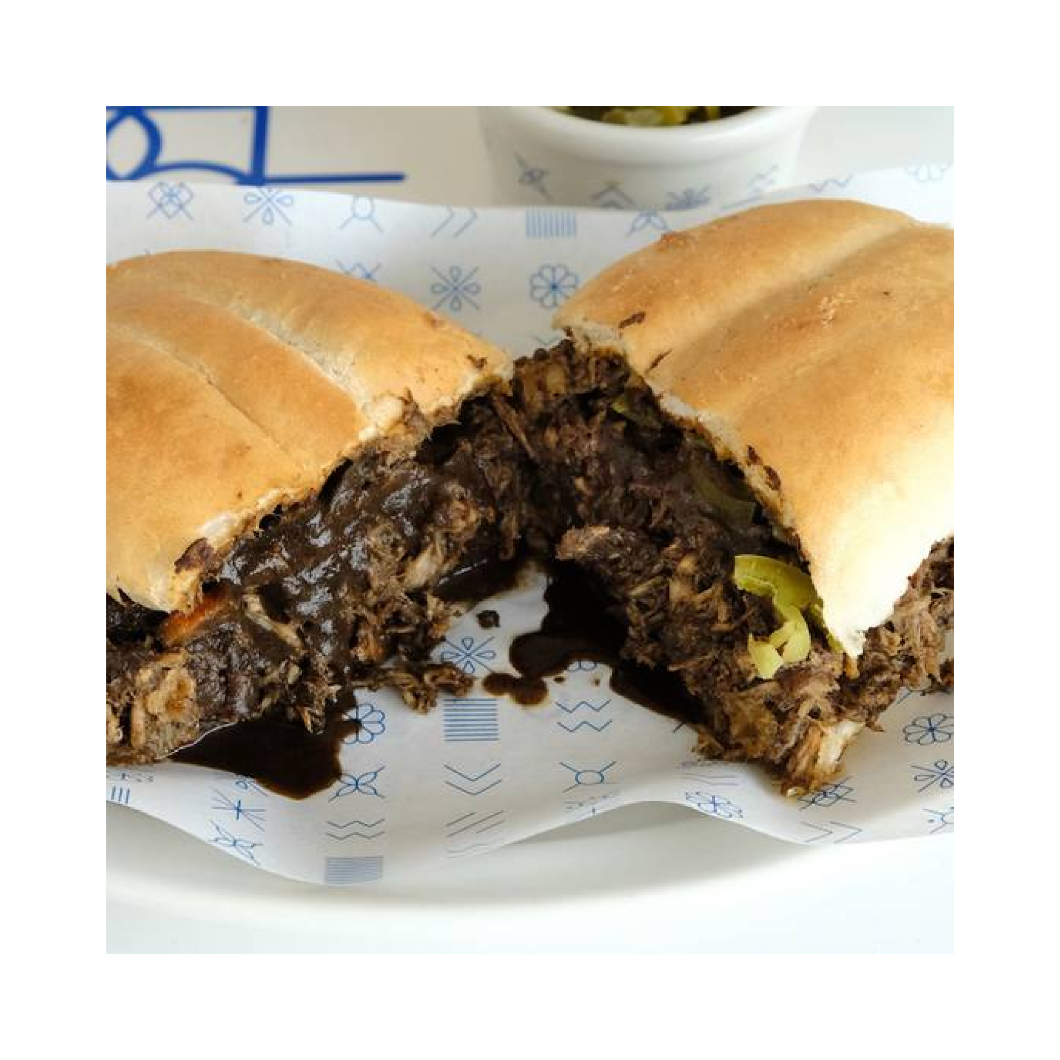 Torta de pierna con mole