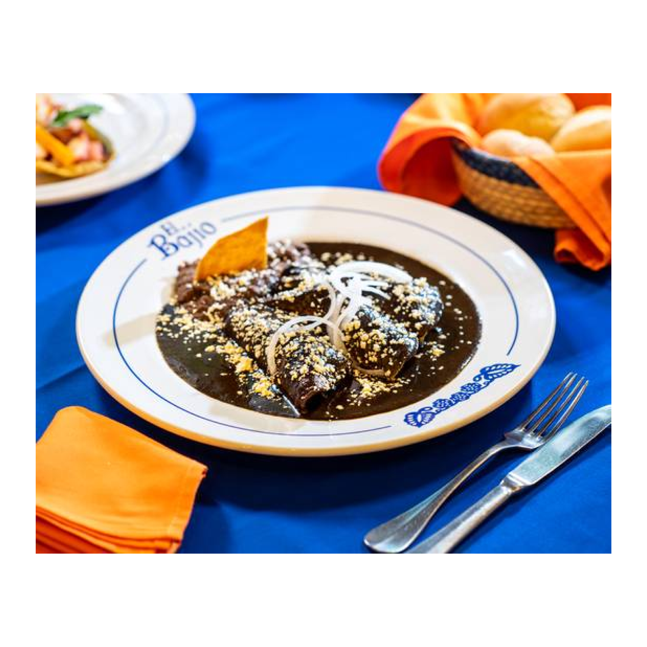 Enchiladas de pollo con mole