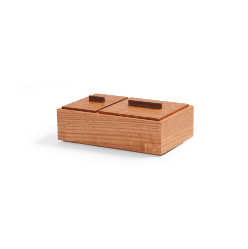 Caja rectangular con compartimentos